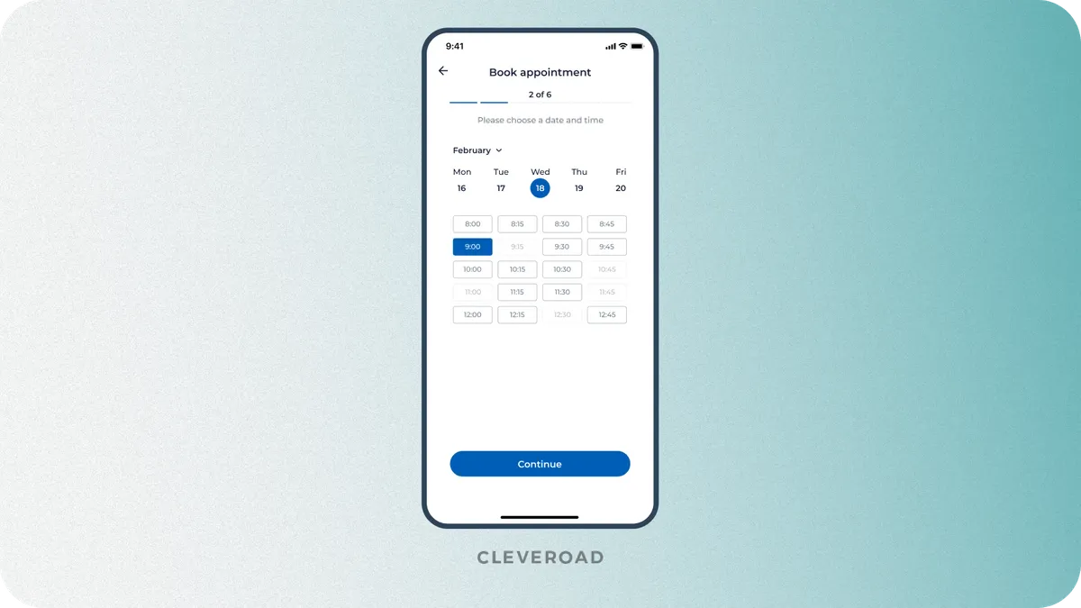 Appointment booking medical app development