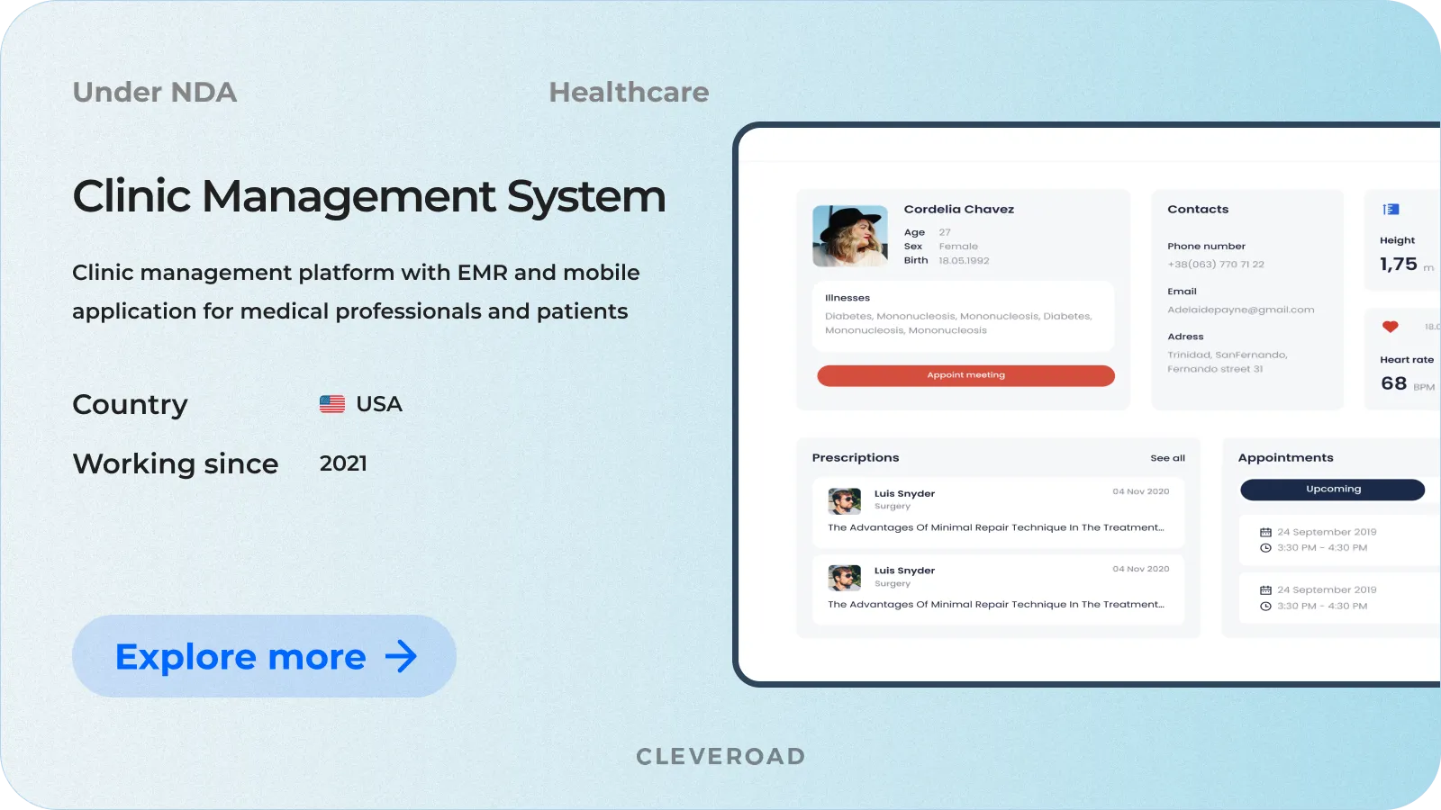 Clinic management system by Cleveroad